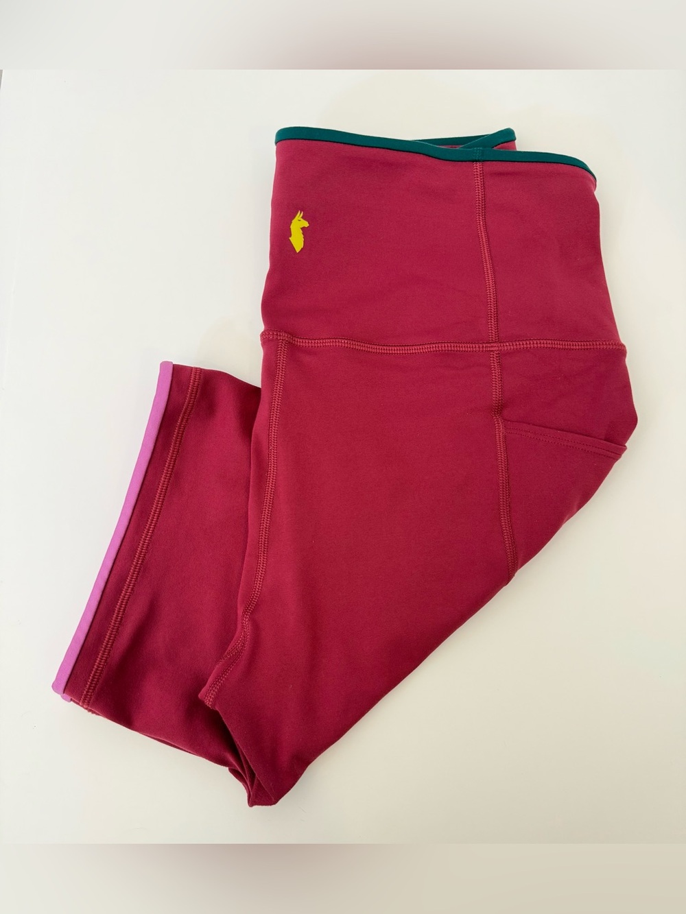 Cotopaxi Women’s burgundy athletic bike shorts with side pockets size L